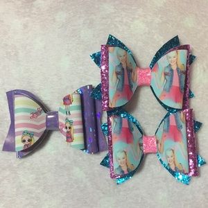 Jojo Siwa Faux Leather Bows.